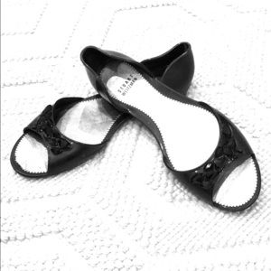Black Jelly Rhinestone D’orsay Flats